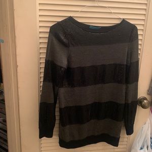 Alice & Olivia striped sweater with sequin